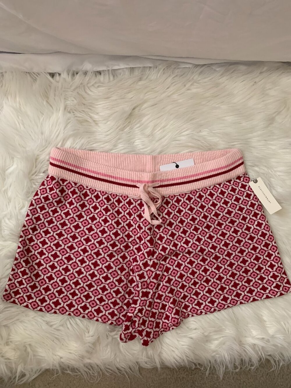 BEACH RIOT Balboa Shorts in Icy Pink Geo Sz LARGE